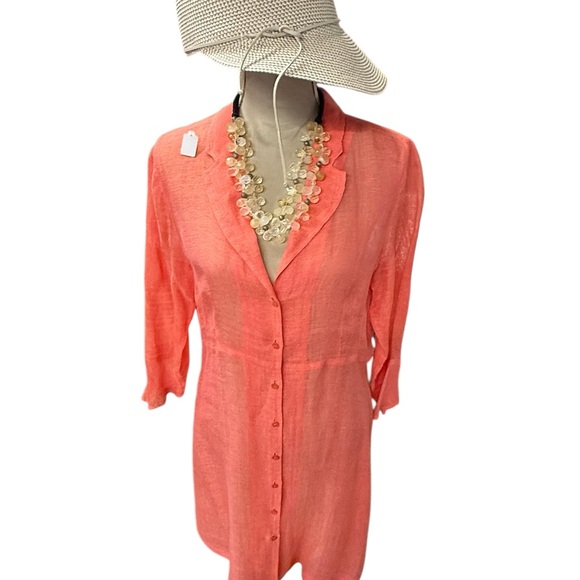 Eileen Fisher Vibrant Coral dress - Picture 5 of 6